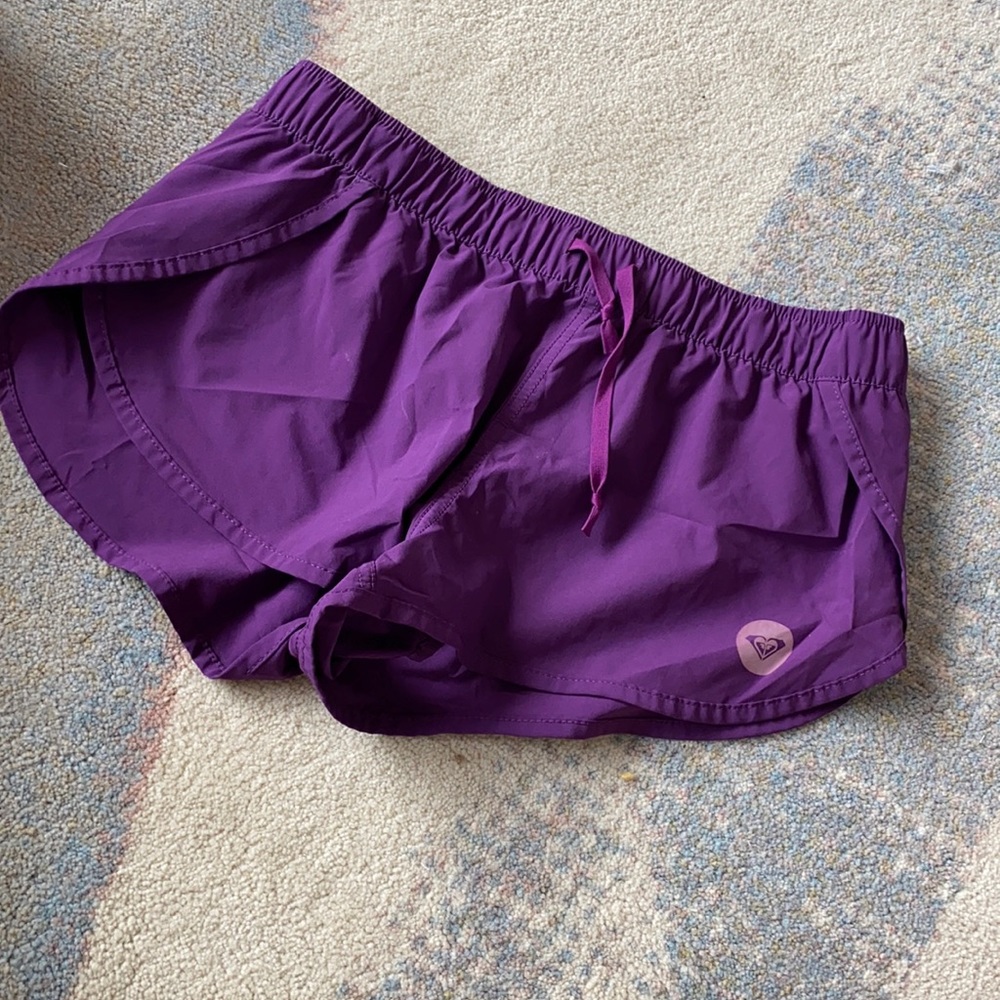 Lightly worn purple athletic roxy shorts